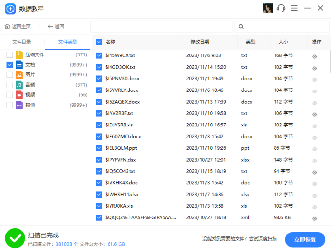 數(shù)據(jù)救星恢復文件