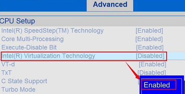 查找并啟用Intel VT技術(shù)
