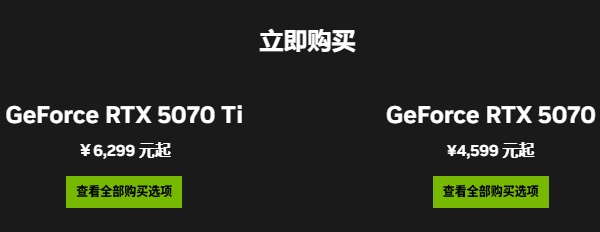 GeForce RTX 5070 Ti顯卡價格