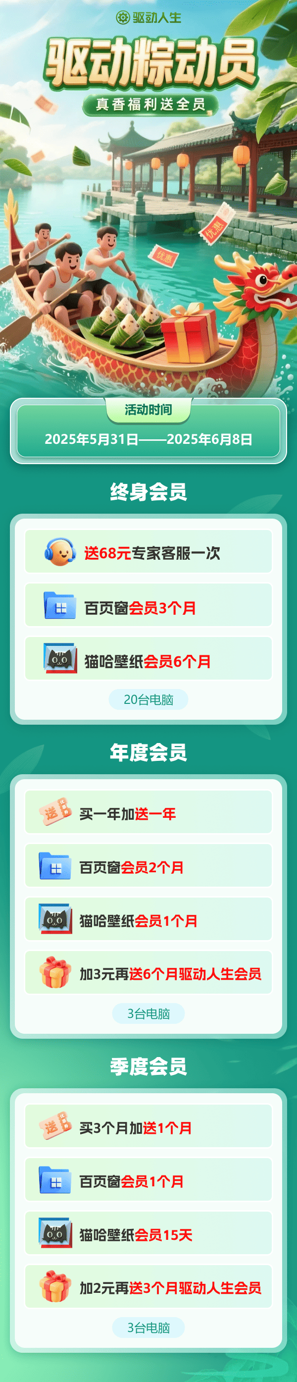 多種套餐選擇，滿足不同需求