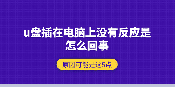 u盤插在電腦上沒有反應是怎么回事 原因可能是這5點
