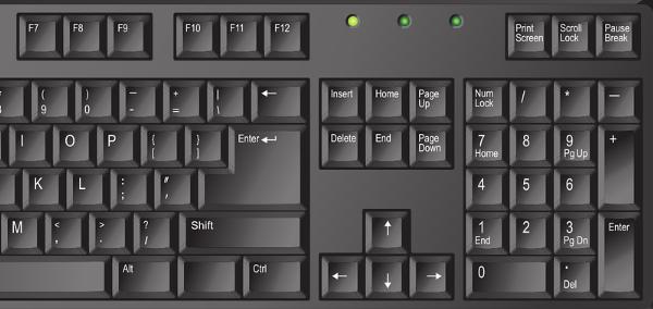 查看鍵盤指示燈