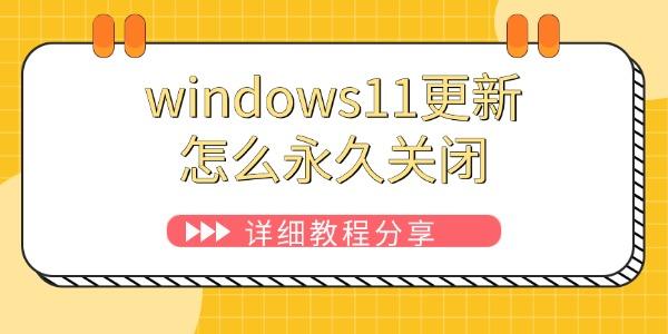 windows11更新怎么永久關(guān)閉 詳細(xì)教程分享
