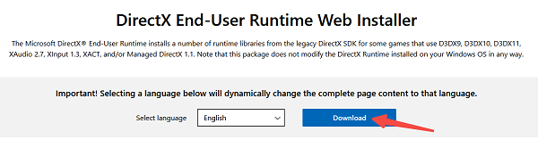 手動下載安裝DirectX End-User Runtime 手動下載安裝DirectX End-User Runtime